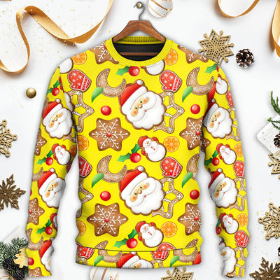 Christmas Santa Snowman Gingerbread And Sweets - Sweater - Ugly Christmas Sweaters - Owls Matrix LTD