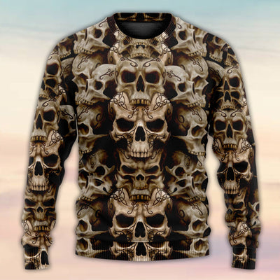 Skull Dark Inside Everyone - Sweater - Ugly Christmas Sweaters - Owls Matrix LTD