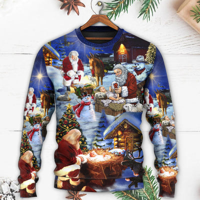 Christmas Jesus Is The Best Gift Ever - Sweater - Ugly Christmas Sweaters - Owls Matrix LTD