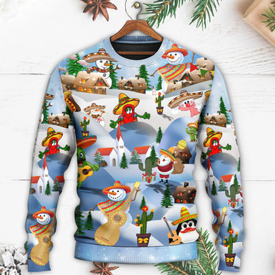 Christmas Merican Say Merry Xmas - Sweater - Ugly Christmas Sweaters - Owls Matrix LTD