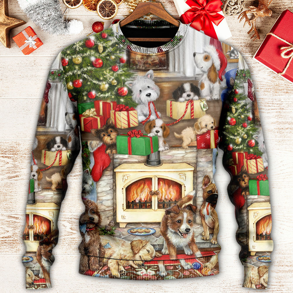 Christmas Dog Lover Merry Lovely Xmas - Sweater - Ugly Christmas Sweaters - Owls Matrix LTD