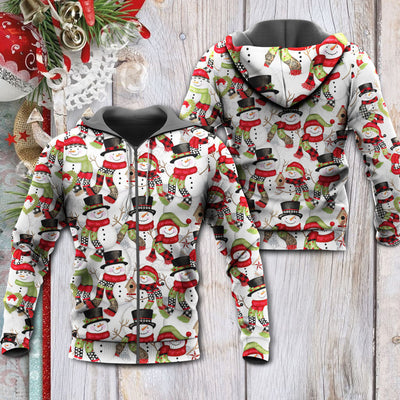 Christmas Snowman Family Happy Christmas - Hoodie - Owls Matrix LTD