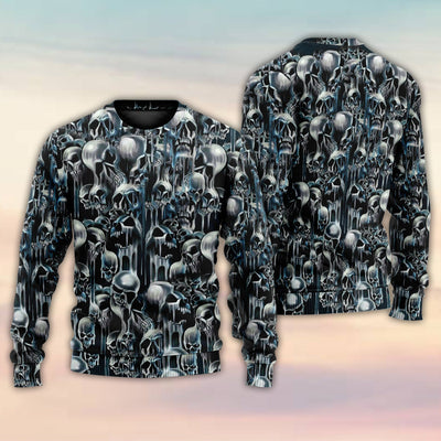 Skull It's Hot in Here - Sweater - Ugly Christmas Sweaters - Owls Matrix LTD