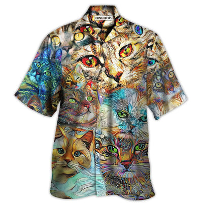 Hawaiian Shirt / Adults / S Cat Real Love Cats - Hawaiian Shirt - Owls Matrix LTD