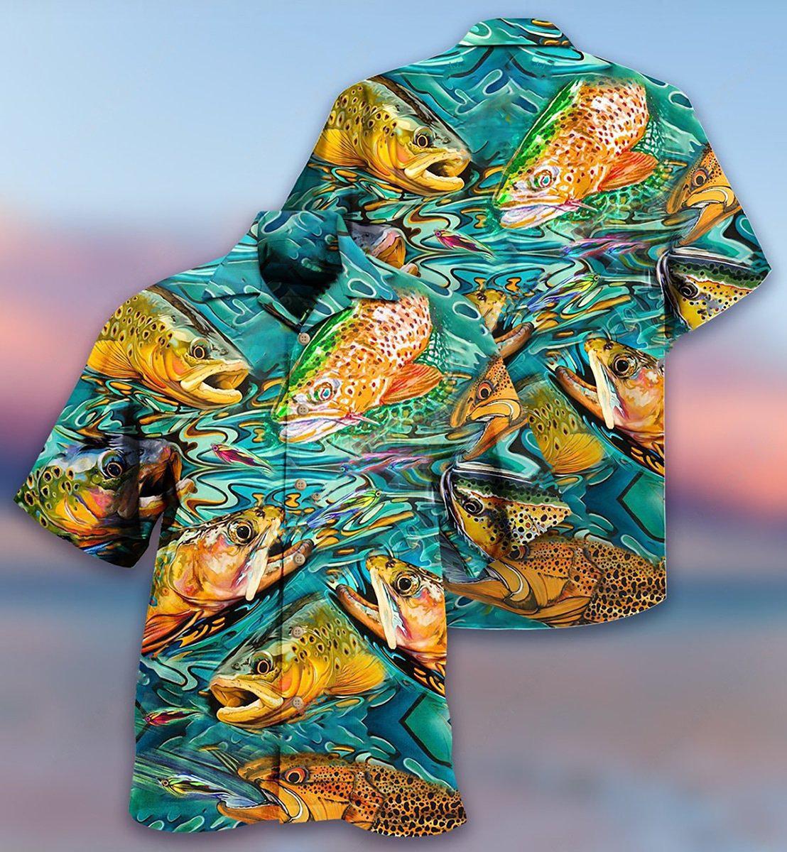 Fishing Fish Lover Water - Hawaiian Shirt - Owls Matrix LTD
