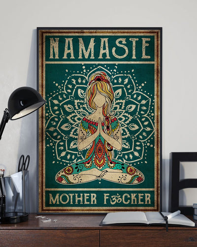 Yoga Life Peace Namaste - Vertical Poster - Owls Matrix LTD