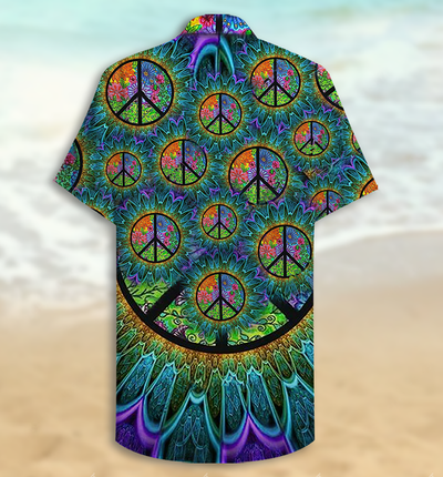 Hippie Peace Life Color - Hawaiian Shirt - Owls Matrix LTD