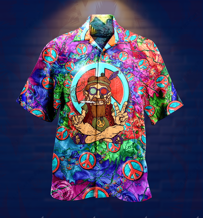 Hippie Peace Life Funny - Hawaiian Shirt - Owls Matrix LTD