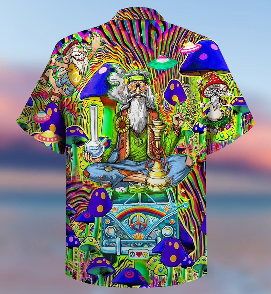 Hippie Mushroom Peace The Colorful Of Life - Hawaiian Shirt - Owls Matrix LTD
