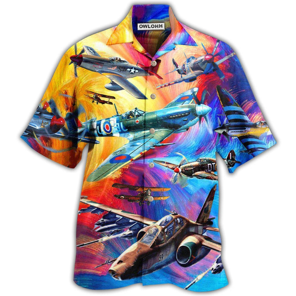 Hawaiian Shirt / Adults / S Aircraft Let The Adventures Begin So Interesting - Hawaiian Shirt - Owls Matrix LTD