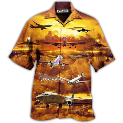 Hawaiian Shirt / Adults / S Airplane Fly Life Is A Journey Enjoy The Flight Airplane - Hawaiian Shirt - Owls Matrix LTD