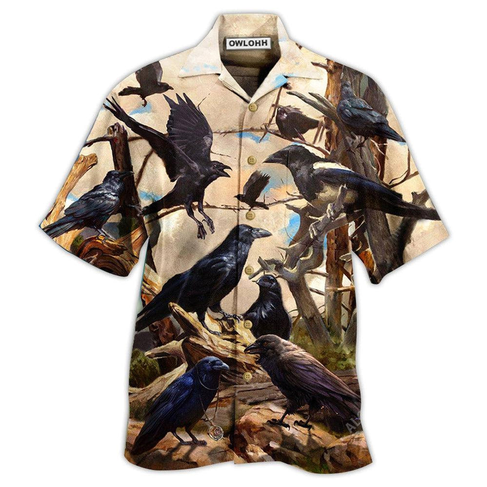 Hawaiian Shirt / Adults / S Raven All Crows Are Not Raven - Hawaiian Shirt - Owls Matrix LTD