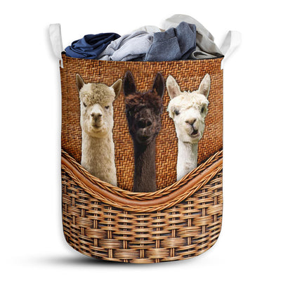 S: 17.72”x13.78” (45x35 cm) Alpaca 2 Rattan Teaxture - Laundry Basket - Owls Matrix LTD