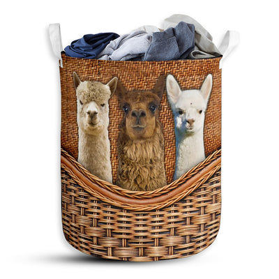 S: 17.72”x13.78” (45x35 cm) Alpaca 3 Rattan Teaxture - Laundry Basket - Owls Matrix LTD