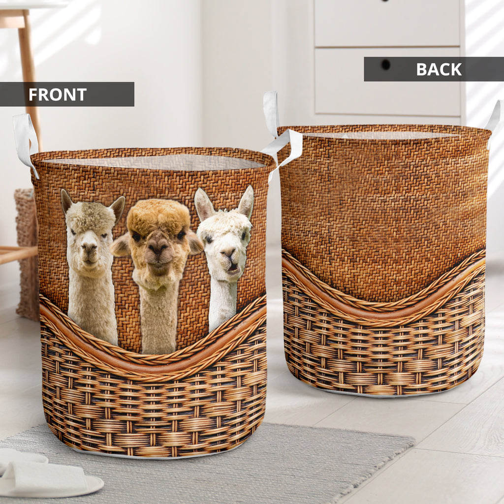 Alpaca Rattan Teaxture Style - Laundry Basket - Owls Matrix LTD