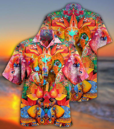 Hippie Elephant Amazing Style - Hawaiian Shirt - Owls Matrix LTD