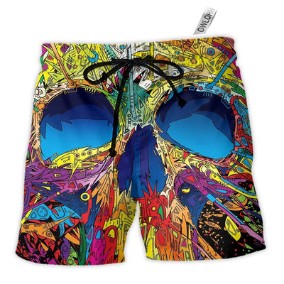 Beach Short / Adults / S Skull Amazing Color Summer - Beach Short - Owls Matrix LTD