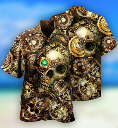 Skull Amazing Steampunk - Hawaiian Shirt - Owls Matrix LTD