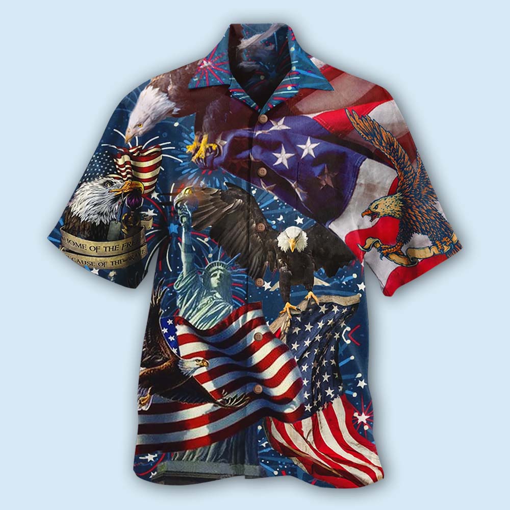 America Eagle Victory Love - Hawaiian Shirt - Owls Matrix LTD