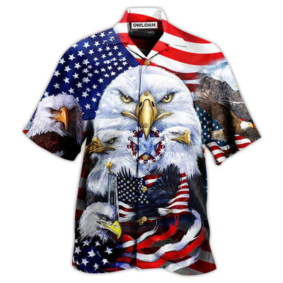 Hawaiian Shirt / Adults / S America Proud Happy Day - Hawaiian Shirt - Owls Matrix LTD