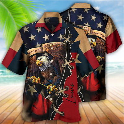 America Texas Eagle Peace Life Style Personalized - Hawaiian Shirt - Owls Matrix LTD