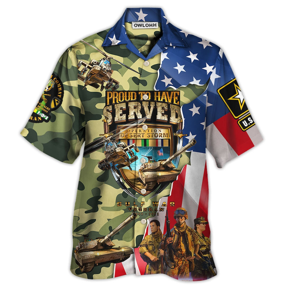 Hawaiian Shirt / Adults / S Veteran Colorful America Veteran War And Peace Proud To Have Veteran - Hawaiian Shirt - Owls Matrix LTD