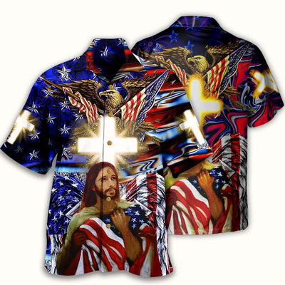 America Jesus Bless - Hawaiian Shirt - Owls Matrix LTD