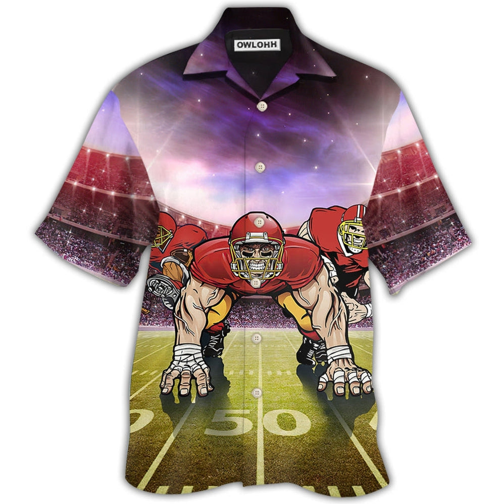 Hawaiian Shirt / Adults / S American Football Mysterious Sky Cool Style - Hawaiian Shirt - Owls Matrix LTD
