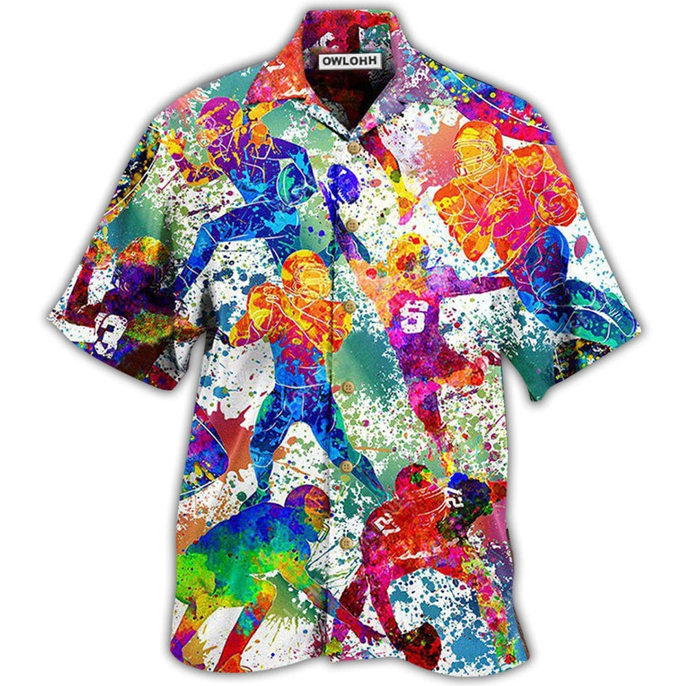 Hawaiian Shirt / Adults / S American Football Strong Spirit Brave Heart - Hawaiian Shirt - Owls Matrix LTD