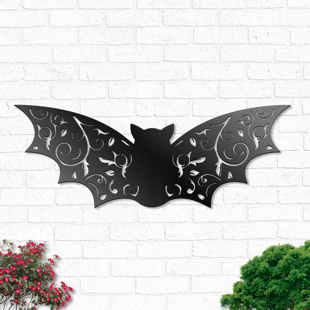 Floral Bat Lives Happily - Led Light Metal - Owls Matrix LTD
