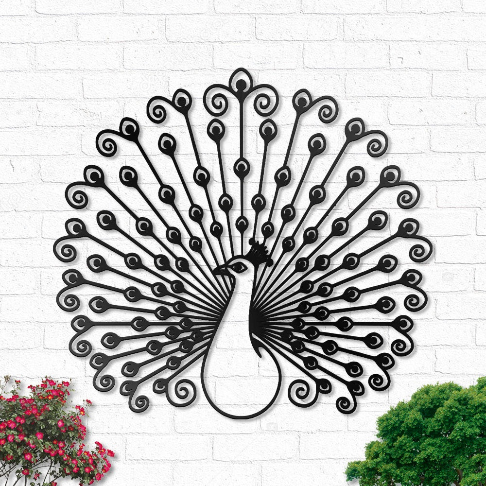 Peacock Swirly Cool Style - Led Light Metal - Owls Matrix LTD