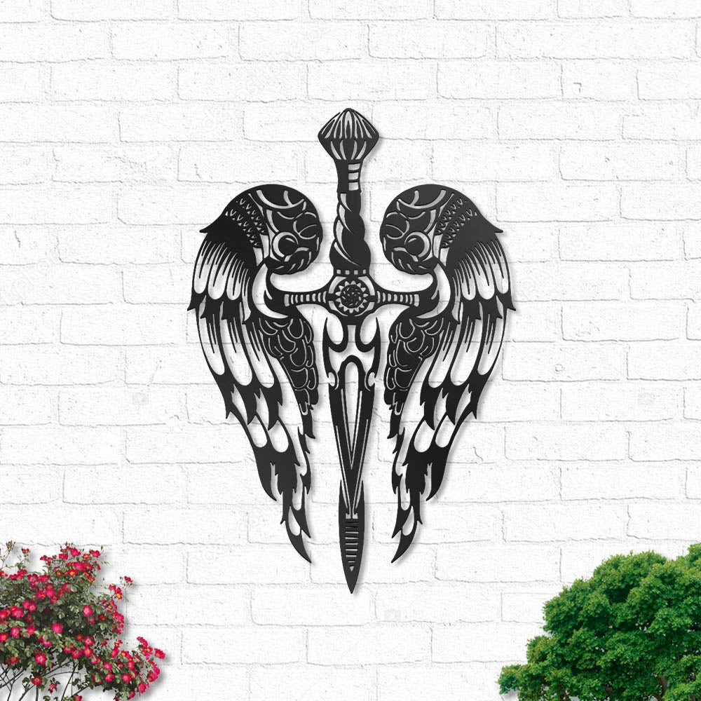 Sword and Wings - Led Light Metal - Owls Matrix LTD