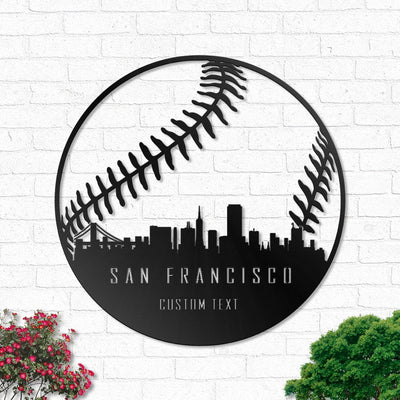 Baseball San Francisco Personalized - Led Light Metal - Owls Matrix LTD