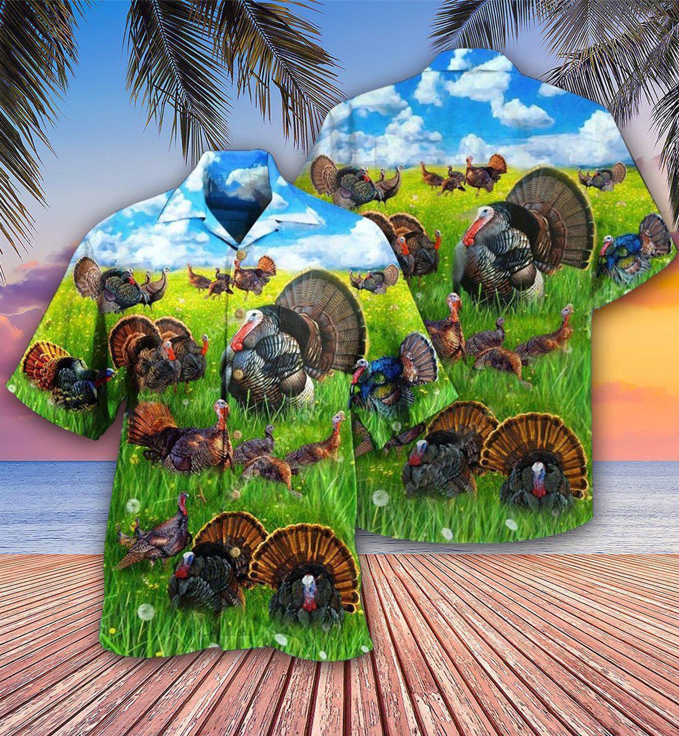 Turkey Animals Life Is Better With A Turkey - Hawaiian Shirt - Owls Matrix LTD