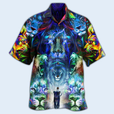 Lion Be Coming King With Colorful Pattern - Hawaiian Shirt - Owls Matrix LTD