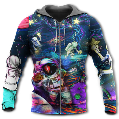Zip Hoodie / S Astronaut Galaxy Amazing Astronauts In The Galaxy - Hoodie - Owls Matrix LTD