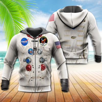 Astronaut With Galaxy Nasa Personalized - Hoodie - Owls Matrix LTD