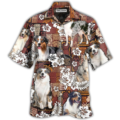 Hawaiian Shirt / Adults / S Australian Shepherd Dog Vintage Lover Tropical Style - Hawaiian Shirt - Owls Matrix LTD