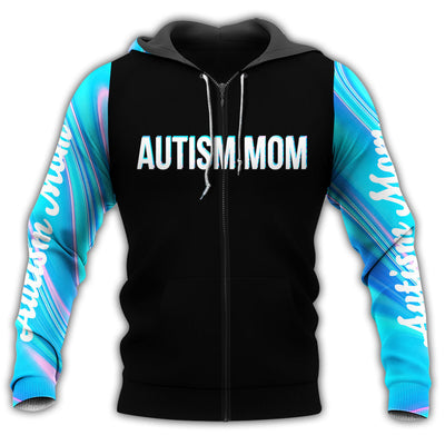 Autism Mom I Love Someone With Autism To The Moon Black Style Personalized- Hoodie - Owls Matrix LTD