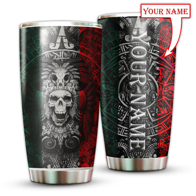 20OZ Aztec Mexico With Black Red and White Personalized - Tumbler - Owls Matrix LTD