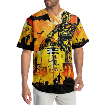 Starwars Halloween R2-D2 and C-3PO Appear - Baseball Jersey