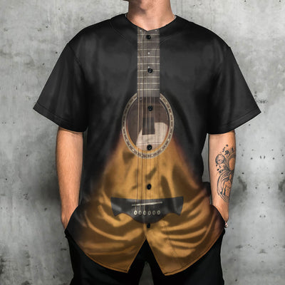 Guitar Style Vintage Music Guitarist - Baseball Jersey - Owls Matrix LTD