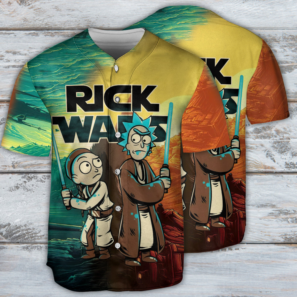 Rick And Morty 25 Rick Wars Star Wars Funny - Baseball Jersey