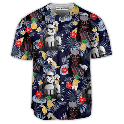 Star Wars Darth Vader Storm Trooper Flower - Baseball Jersey