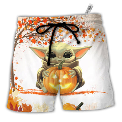 Starwars Halloween Baby Yoda Tricks Or Treat - Beach Short