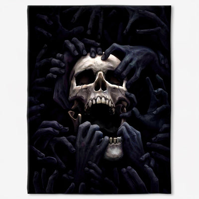 50" x 60" Skull Love Darkness Amazing - Flannel Blanket - Owls Matrix LTD