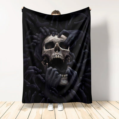 Skull Love Darkness Amazing - Flannel Blanket - Owls Matrix LTD