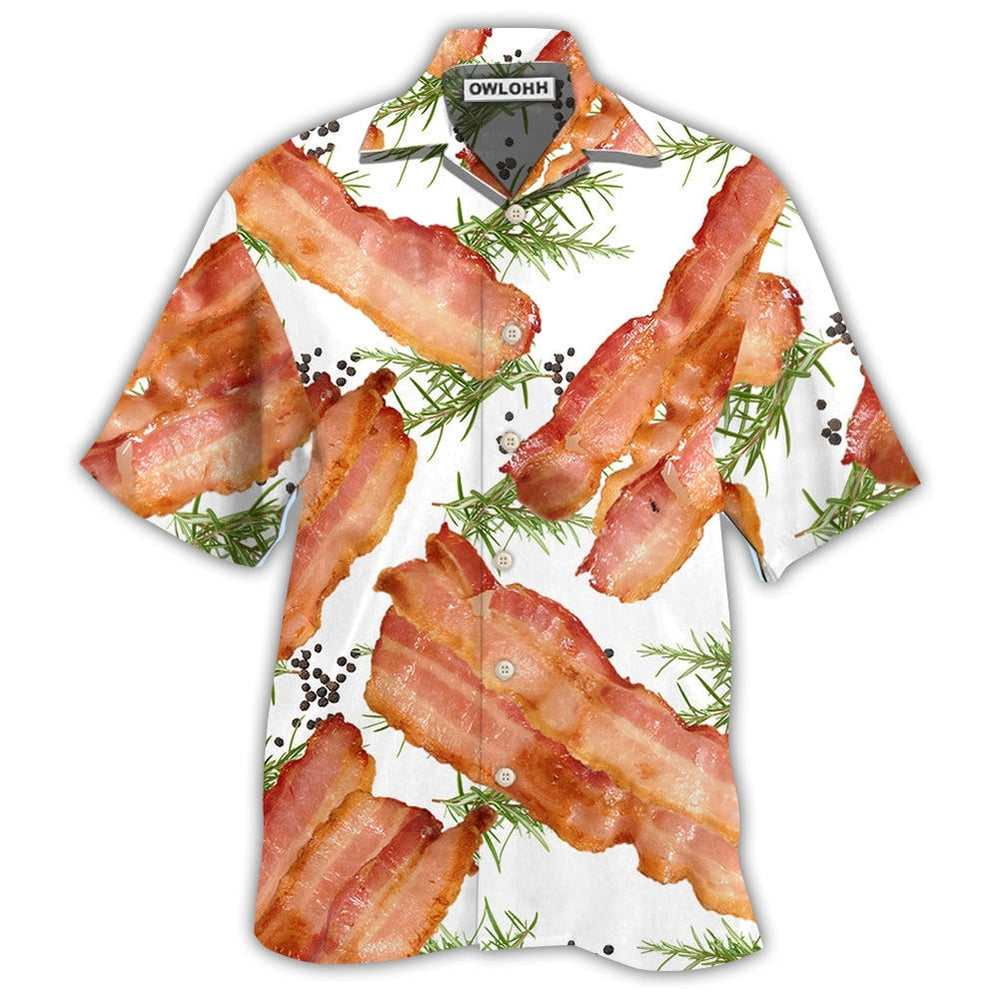Hawaiian Shirt / Adults / S Food Bacon Funny Style - Hawaiian Shirt - Owls Matrix LTD