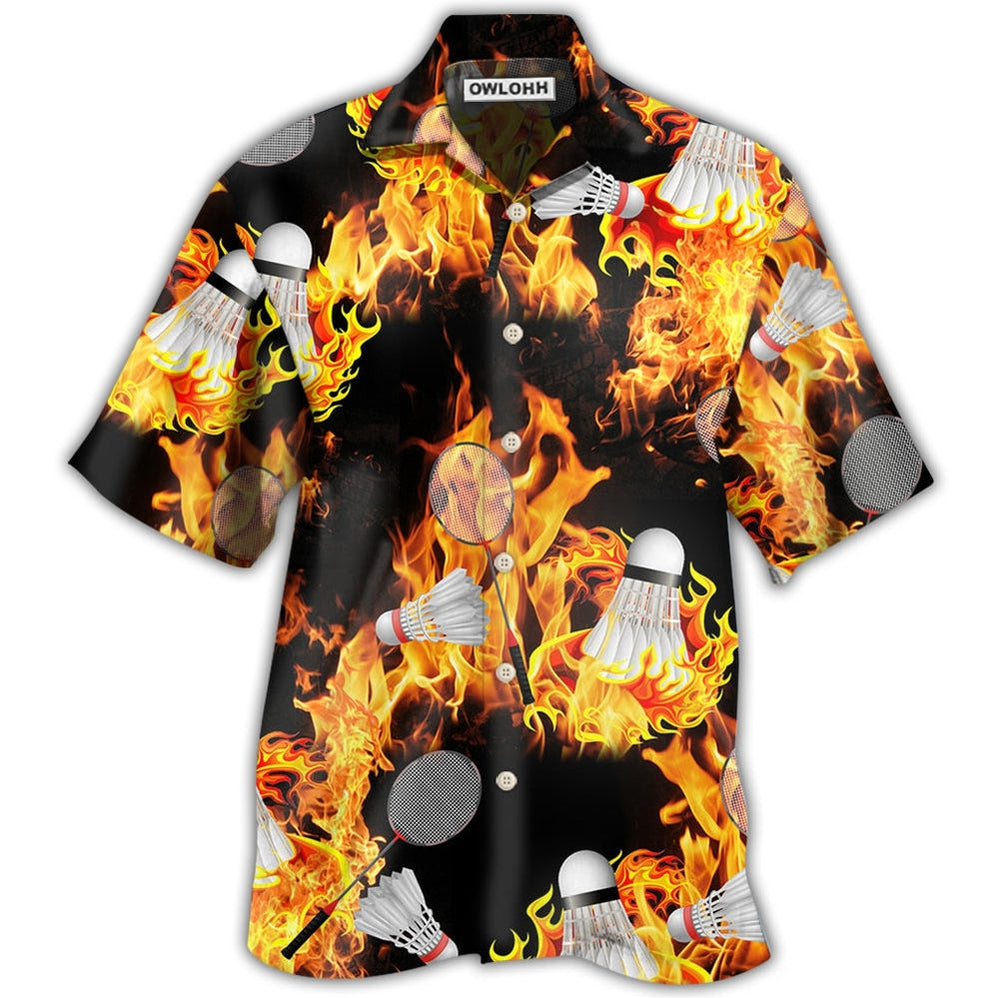 Hawaiian Shirt / Adults / S Badminton Fire - Hawaiian Shirt - Owls Matrix LTD