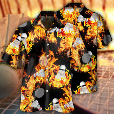 Badminton Fire - Hawaiian Shirt - Owls Matrix LTD